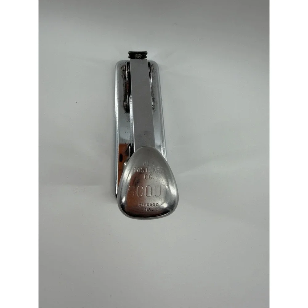 Ace Co. SCOUT Model No. 202 STAPLER Fastener Vintage Metal Made In USA